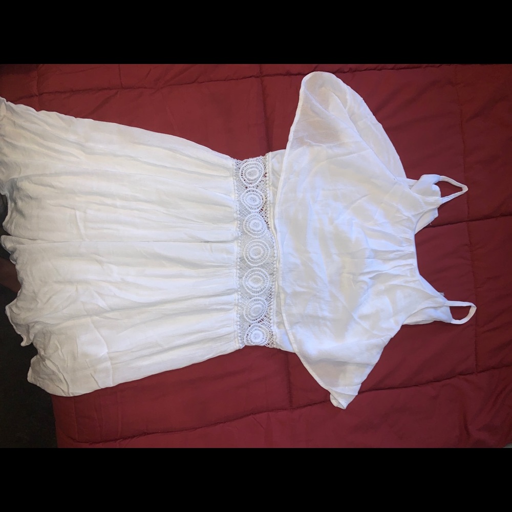 white summer flow dress